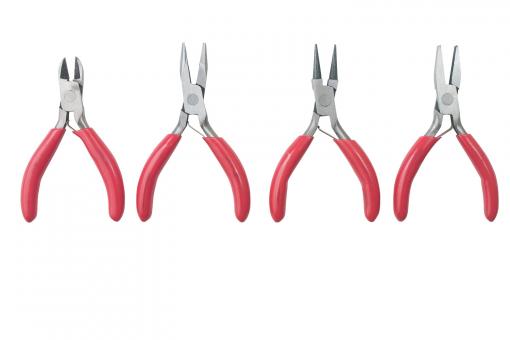 Micro pliers set with spring 