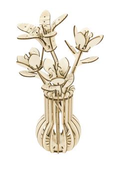 Holzbausatz Laser cut Blumen mit Vase 'Lilien' 