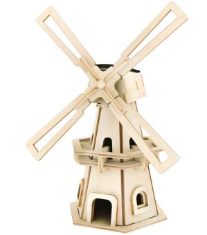 Solar Holzbausatz Windmühle 