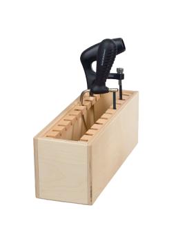 Wooden holder for 10 sawframes 