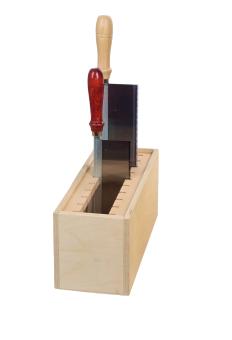 Wooden holder for 10 precision saws 