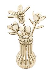 Holzbausatz Laser cut Blumen mit Vase 'Lilien' 