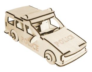 Holzbausatz Polizeiauto Lasercut 