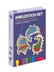 Kreuzstich-Set: Rakete, Delfin, Monster 